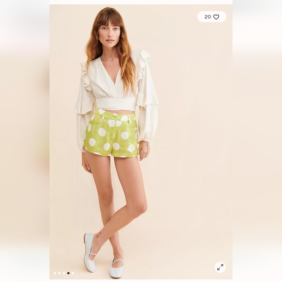 For Love And Lemons Pants - For Love & Lemons Leander Polka Dot Shorts